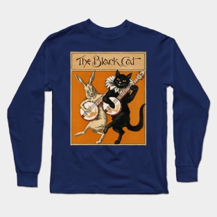 The black cat and a hare playing banjos Long Sleeve T-Shirt